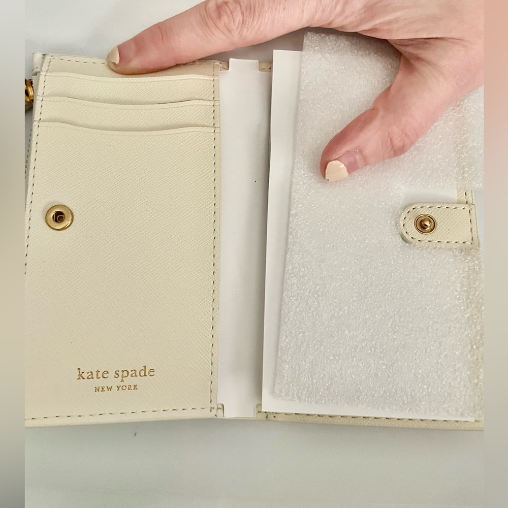 Kate Spade ♠️ Purl Embellished Small Slim Bifold Wallet - Picture 5 of 8